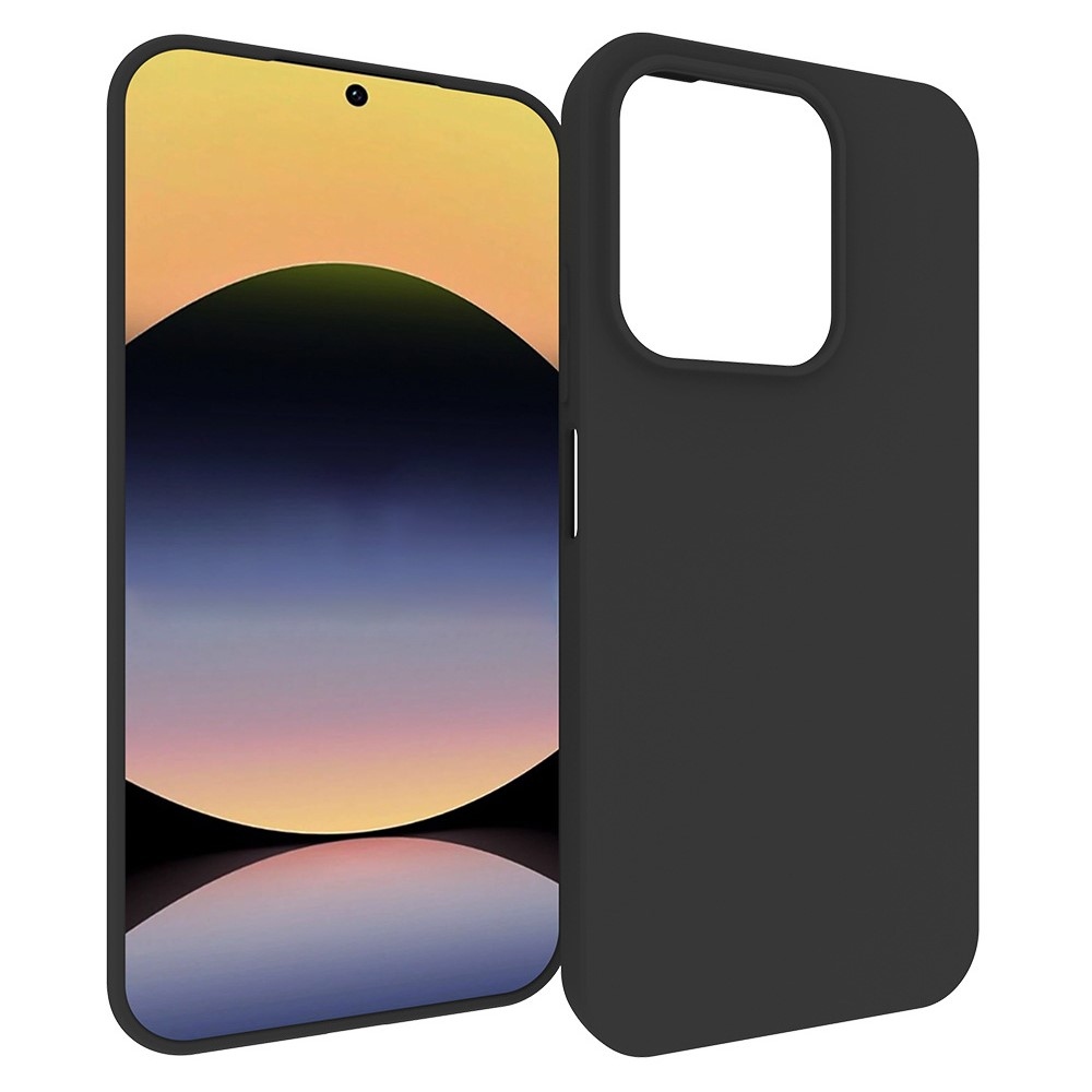 Matný gélový obal na Xiaomi Redmi 15C 4G (171mm)/Poco C85 4G (171mm) - čierny