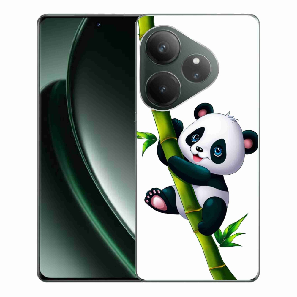 Gélový kryt mmCase na Realme GT 6 5G/GT 6T 5G - panda na bambuse