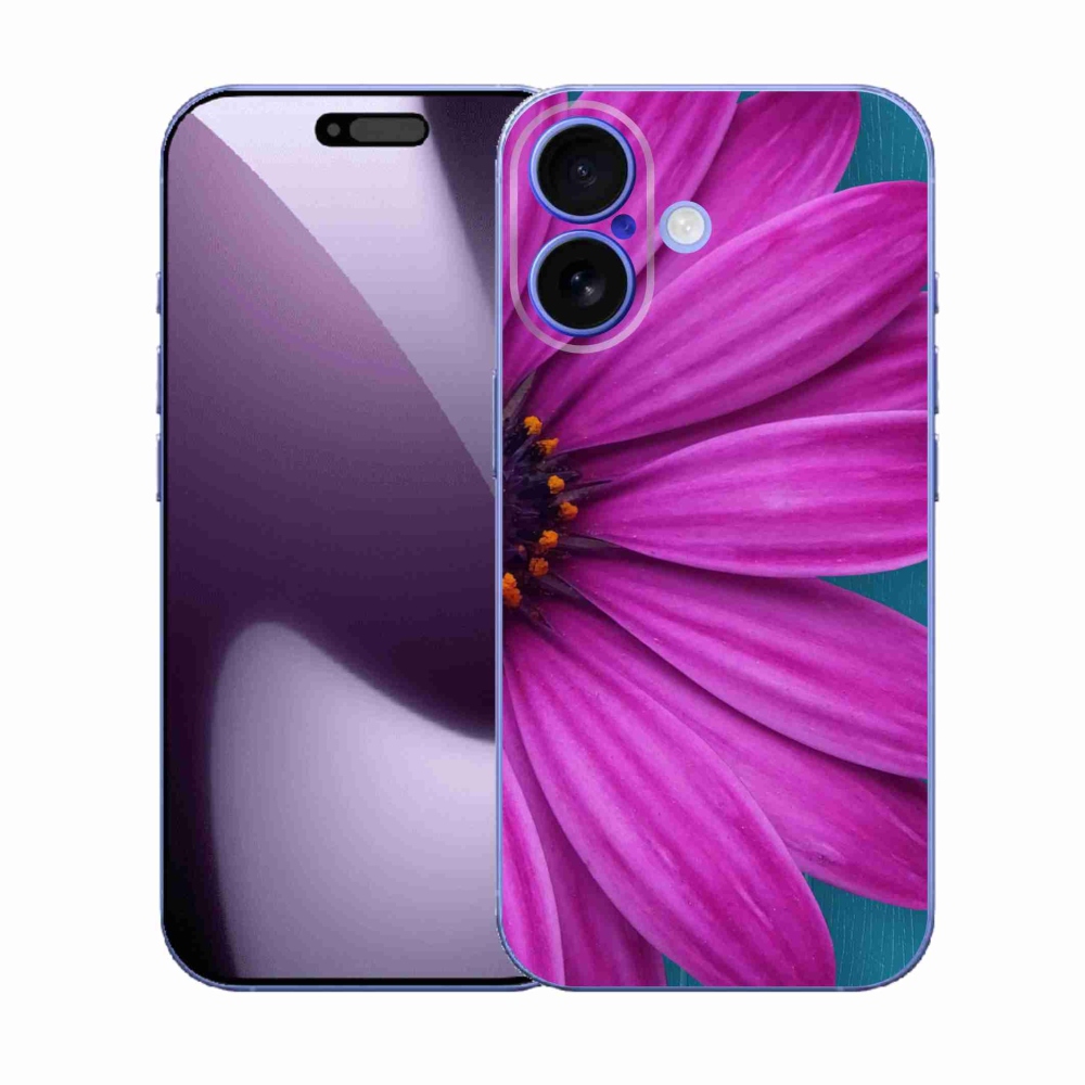 Gélový kryt mmCase na iPhone 17 - fialová margaréta