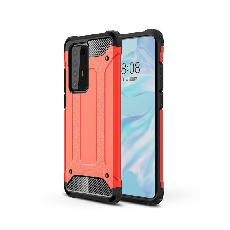 Armor hybridný odolný kryt na mobil Huawei P40 Pro - červený