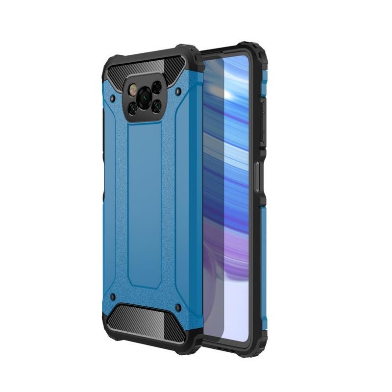 Armor odolný hybridný kryt pre mobil Xiaomi Poco X3/X3 Pro - svetlomodrý