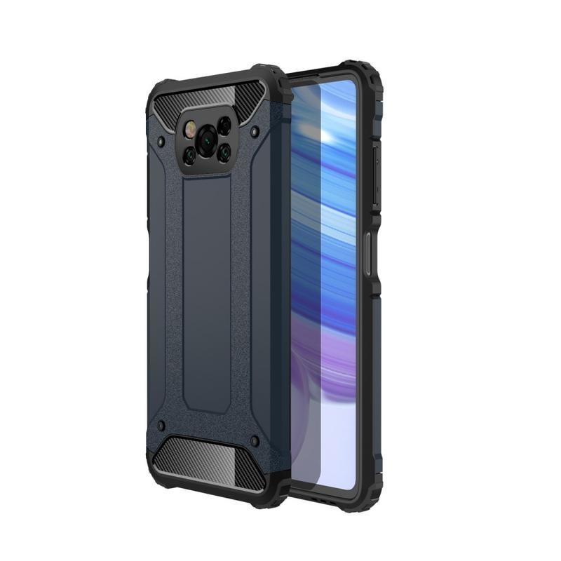 Armor odolný hybridný kryt pre mobil Xiaomi Poco X3/X3 Pro - tmavomodrý