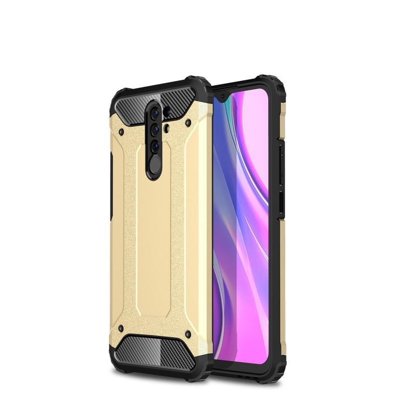 Armor odolný hybridný kryt pre mobil Xiaomi Redmi 9 - zlatý