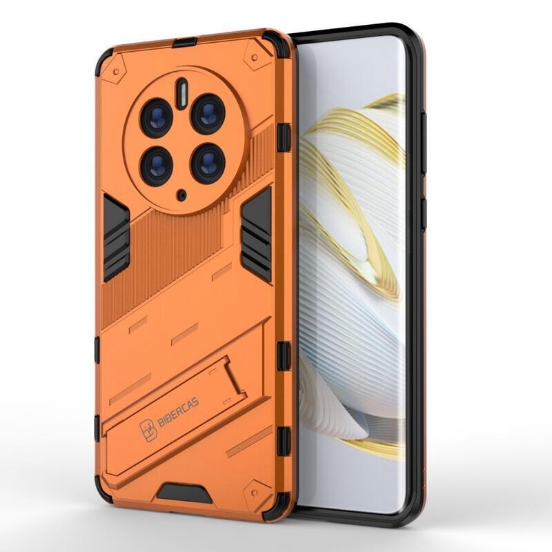 Armory odolný hybridný kryt s výklopným stojanom na mobil Huawei Mate 50 Pro - oranžový