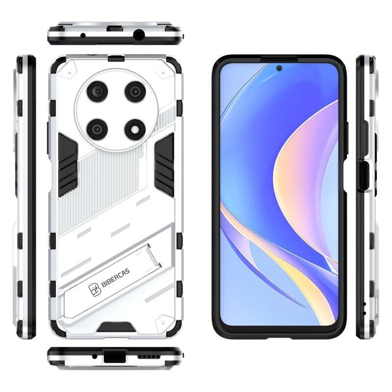 Armory odolný hybridný kryt s výklopným stojanom pre mobil Huawei Nova Y90 - biely