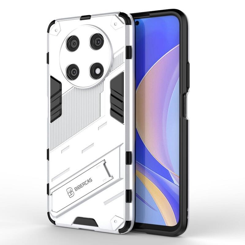 Armory odolný hybridný kryt s výklopným stojanom pre mobil Huawei Nova Y90 - biely