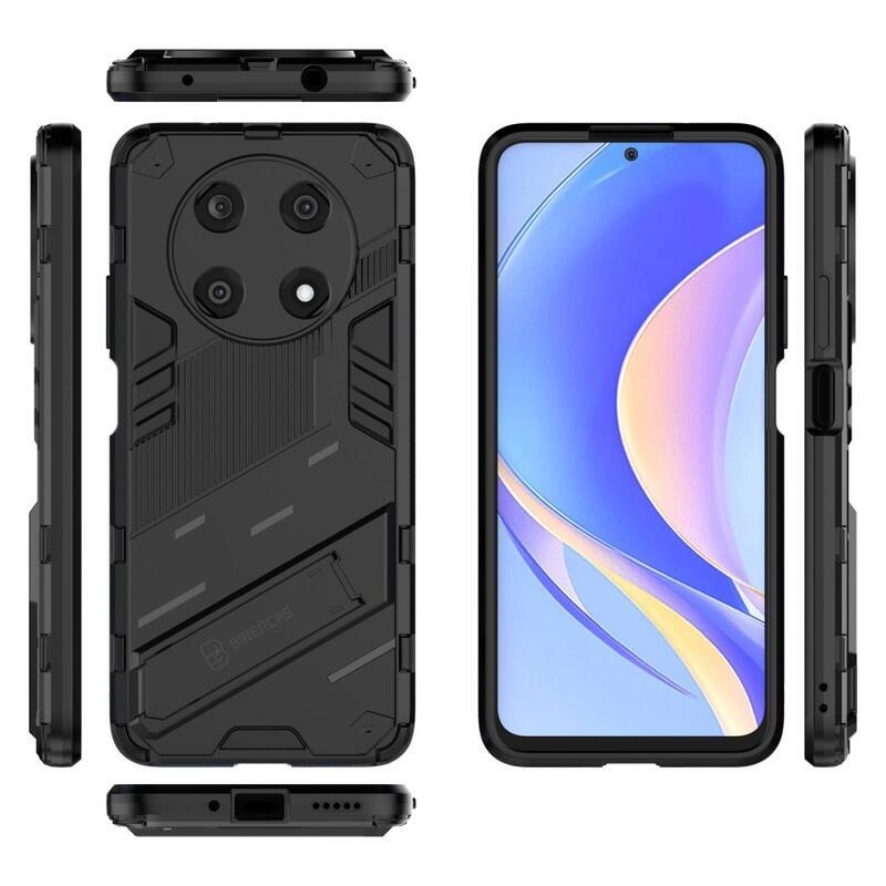 Armory odolný hybridný kryt s výklopným stojanom pre mobil Huawei Nova Y90 - čierny