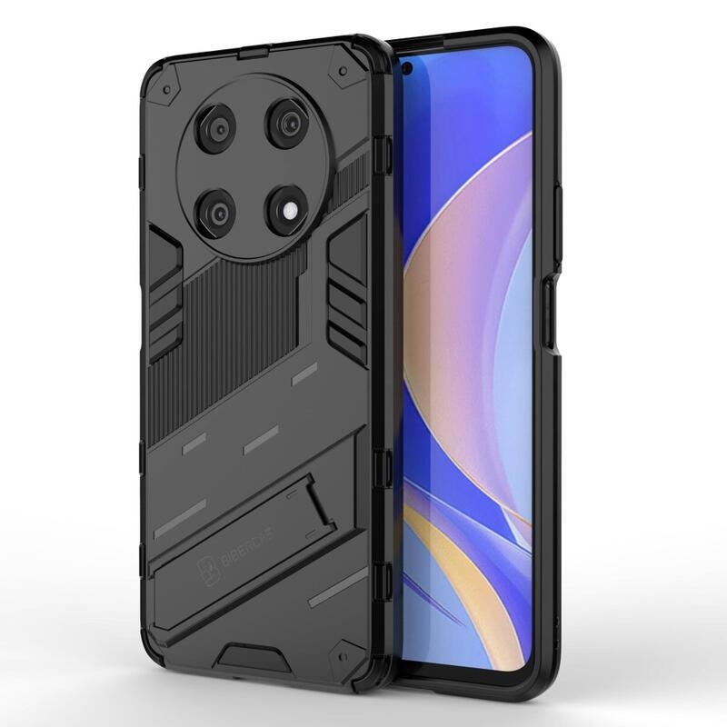 Armory odolný hybridný kryt s výklopným stojanom pre mobil Huawei Nova Y90 - čierny