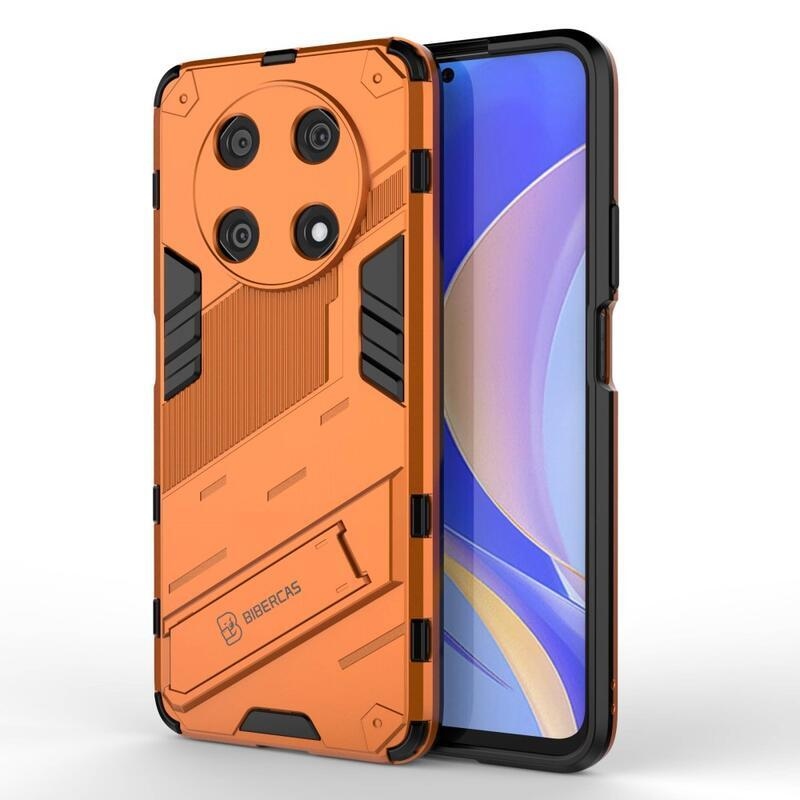 Armory odolný hybridný kryt s výklopným stojanom pre mobil Huawei Nova Y90 - oranžový