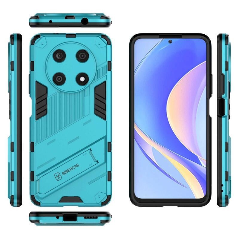 Armory odolný hybridný kryt s výklopným stojanom pre mobil Huawei Nova Y90 - svetlomodrý