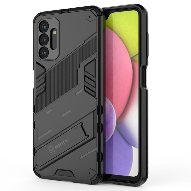 Armory odolný hybridný kryt s výklopným stojanom pre mobil Samsung Galaxy A13 5G/Galaxy A04s (164.7 x 76.7 x 9.1 mm) - čierny