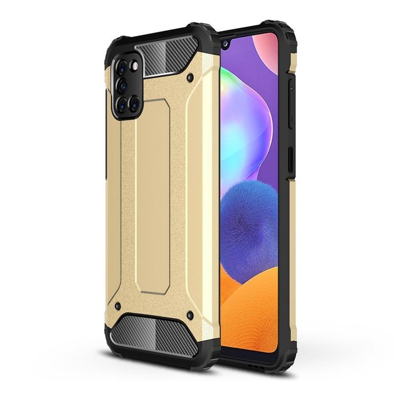 Armor odolný hybridný obal na mobil Samsung Galaxy A31 - zlatý