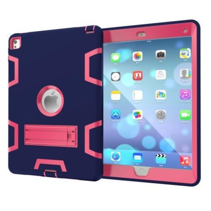 Armor odolný obal na iPad Air 2 - tmavomodrý / rose