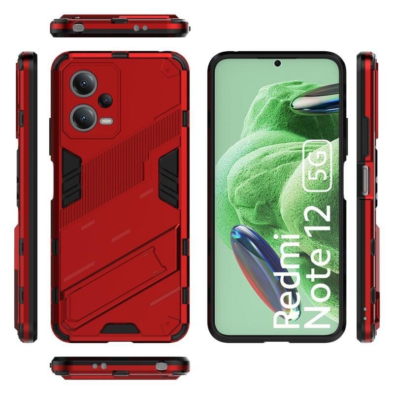 Armory odolný hybridný kryt na Xiaomi Redmi Note 12 5G/Poco X5 5G - červený