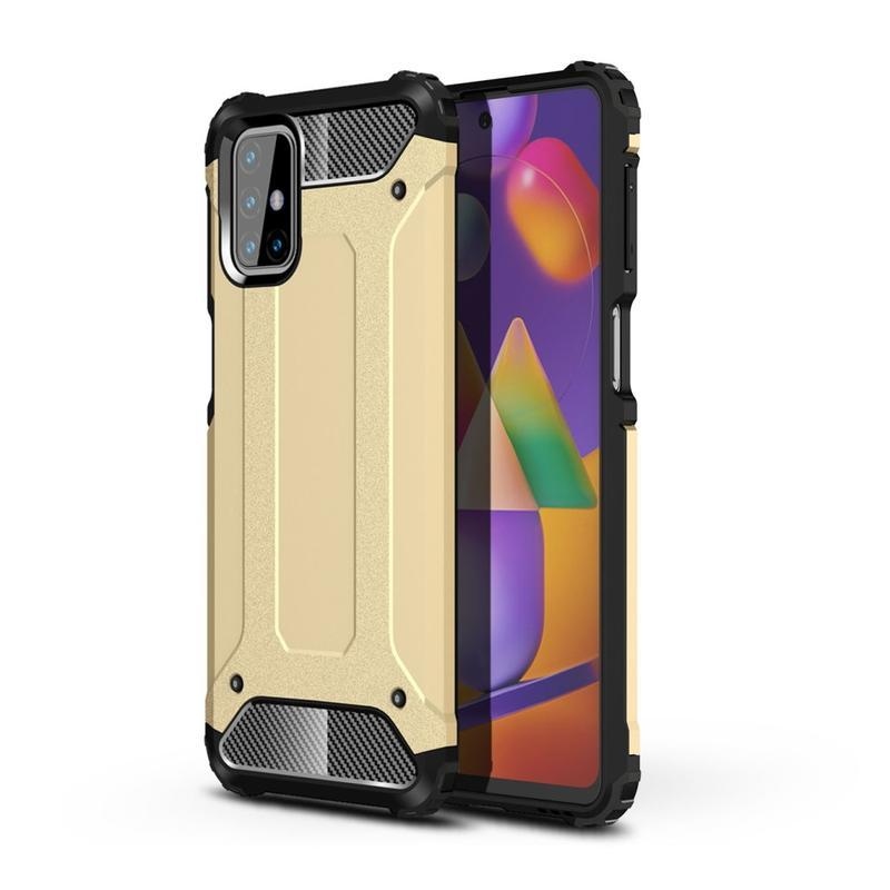 Armor odolný hybridný kryt pre mobil Samsung Galaxy M31s - zlatý