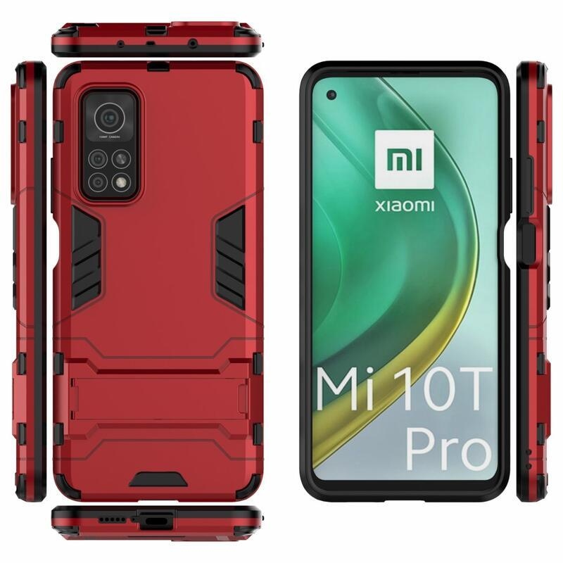 Guard odolný hybridný kryt pre Xiaomi Mi 10T 5G/10T Pro 5G - červený