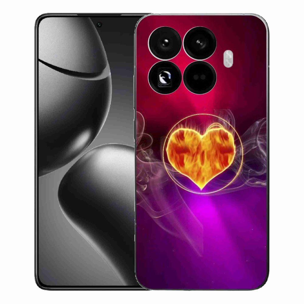 Gélový kryt mmCase na Xiaomi 15T Pro - ohnivé srdce