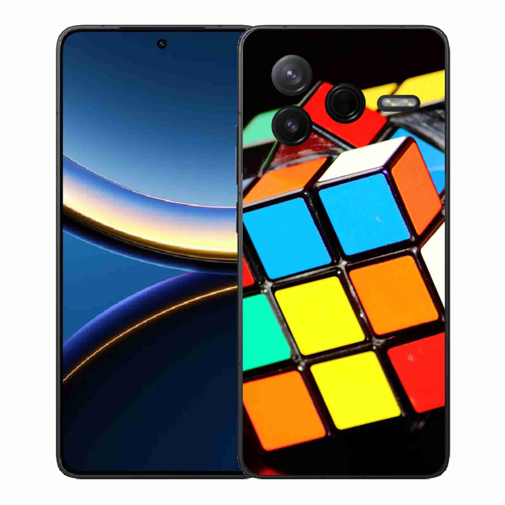 Gélový kryt mmCase na Xiaomi Poco F7 Pro - rubikova kocka
