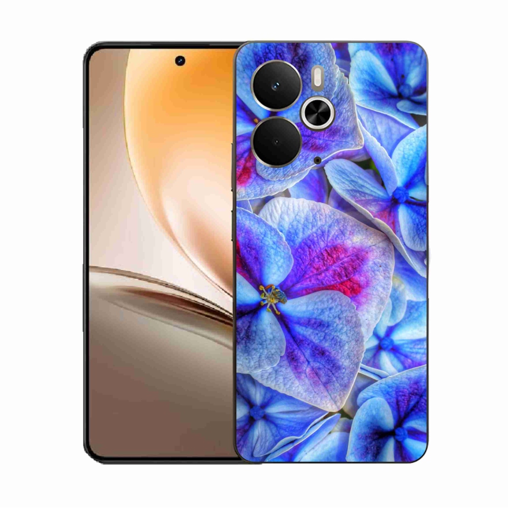 Gélový kryt mmCase na Realme 14 5G - modré kvety 1