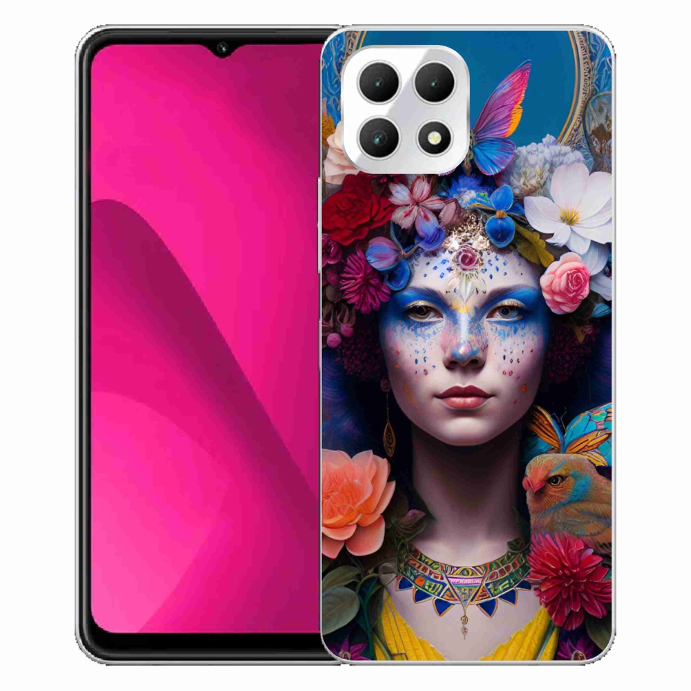 Gélový kryt mmCase na T-Mobile T Phone 2 - žena s kvetinami