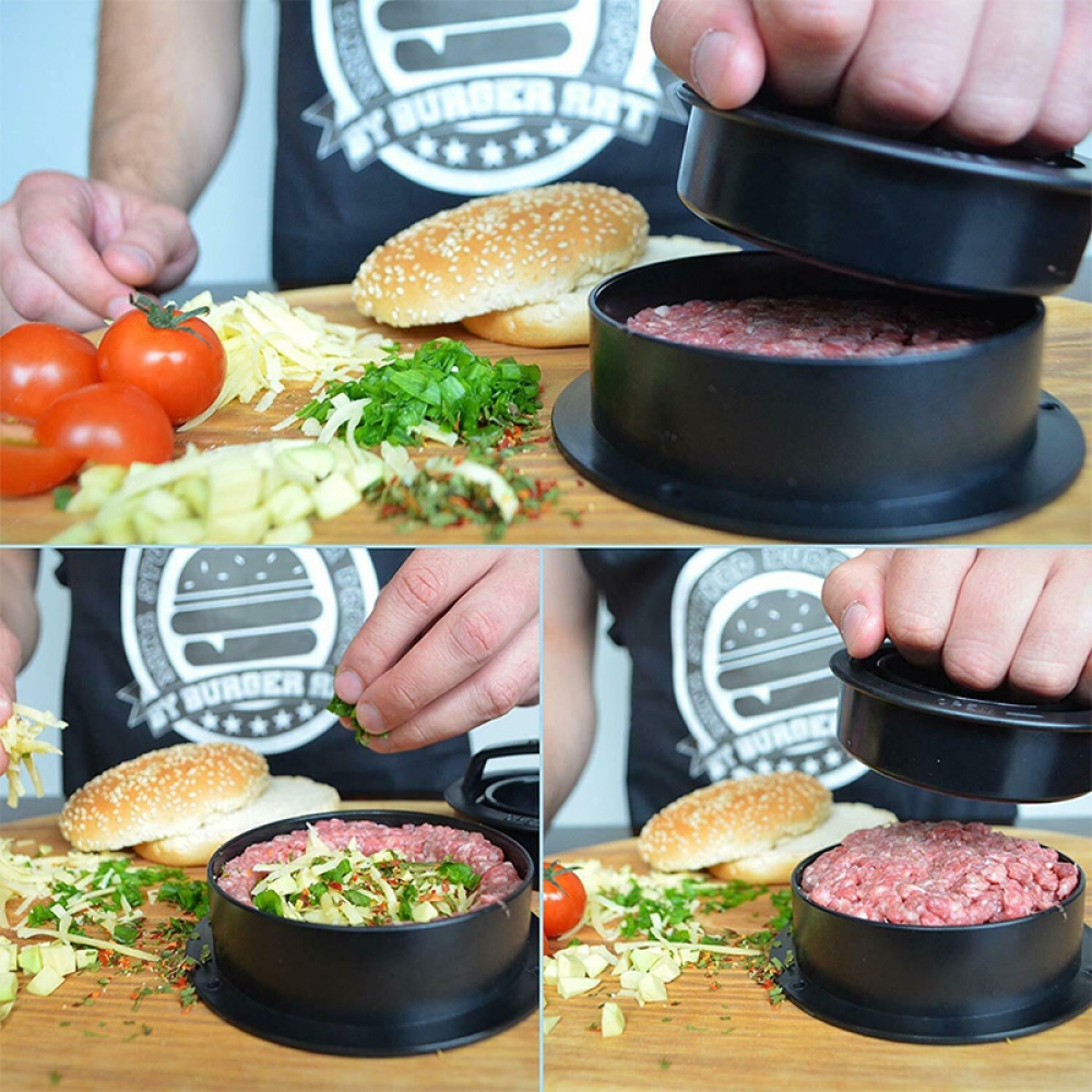 Forma na plnené hamburgery 3v1