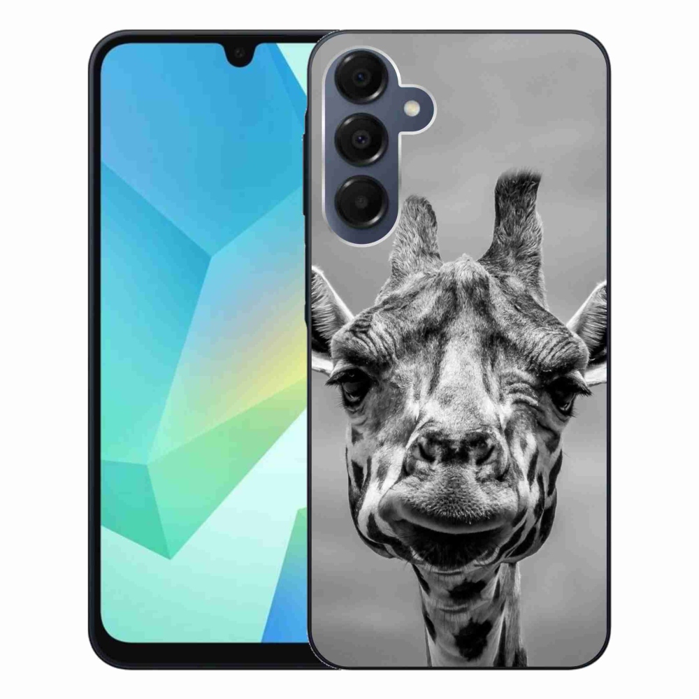 Gélový kryt mmCase na Samsung Galaxy A16 4G/5G - čiernobiela žirafa