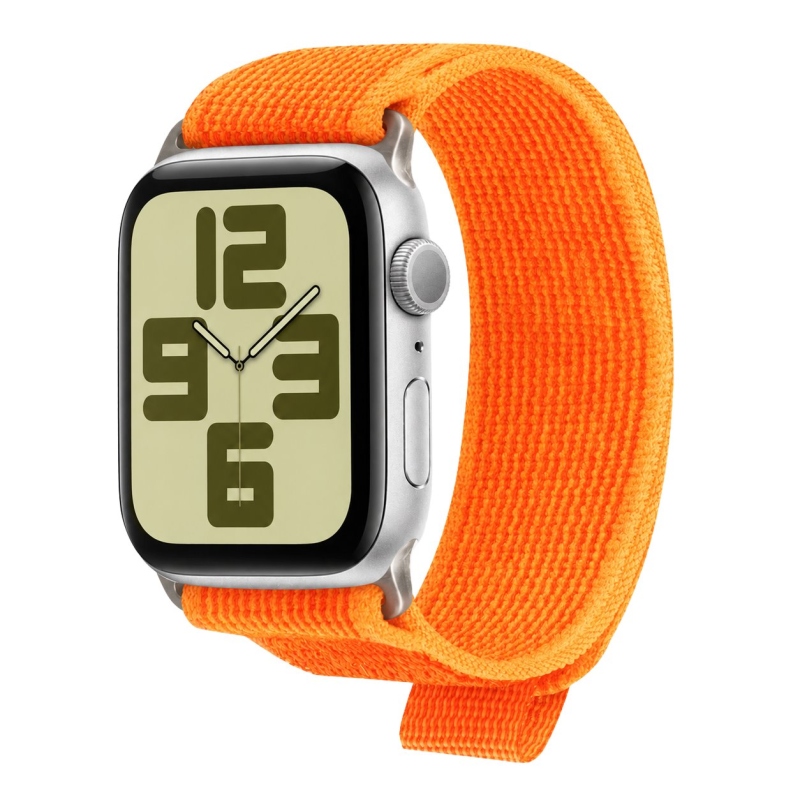 OBAL:ME Textilný remienok pre Apple Watch 42–49 mm M–L, oranžový