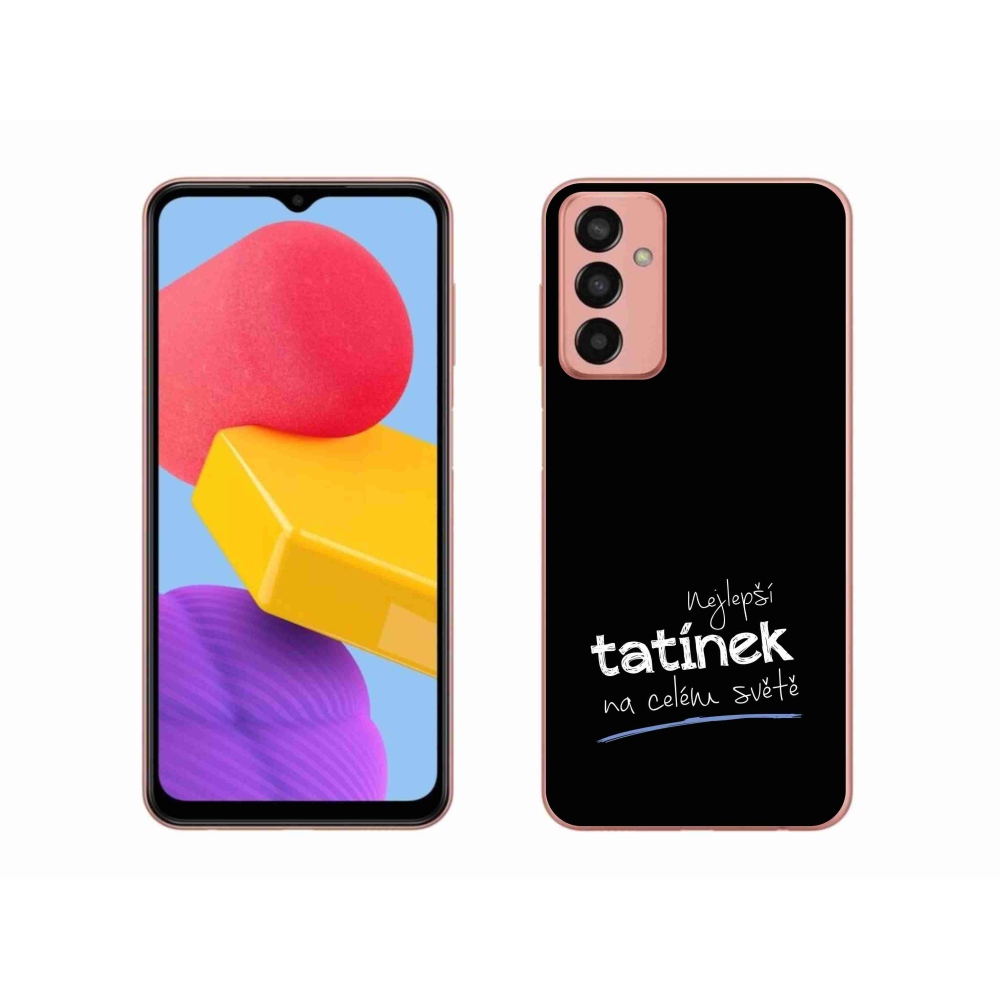 Gélový kryt mmCase na Samsung Galaxy M13 - najlepší otecko 4 čierne pozadie