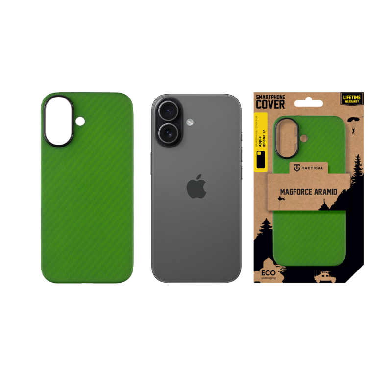Taktický kryt MagForce Aramid pre Apple iPhone 17 Green Toad