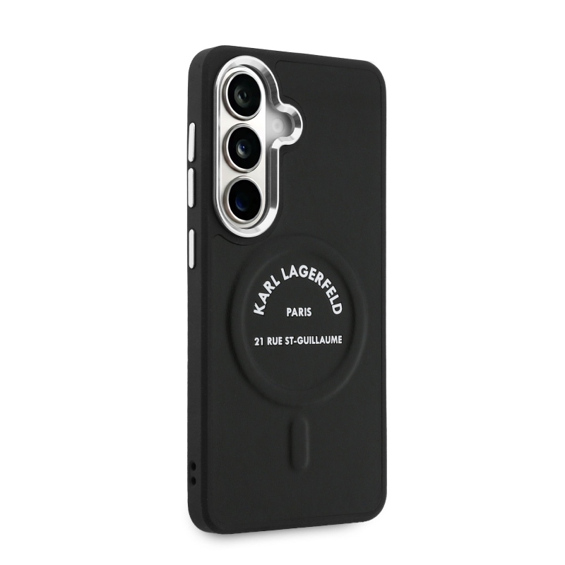 Karl Lagerfeld PU RSG Logo Magnetický zadný kryt pre Samsung Galaxy S26+ Black