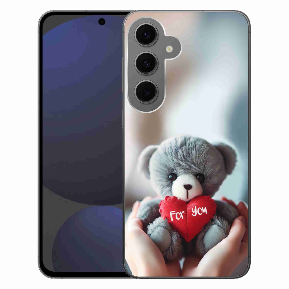 Gélový kryt mmCase na Samsung Galaxy S24 FE - medvedík pre zamilovaných
