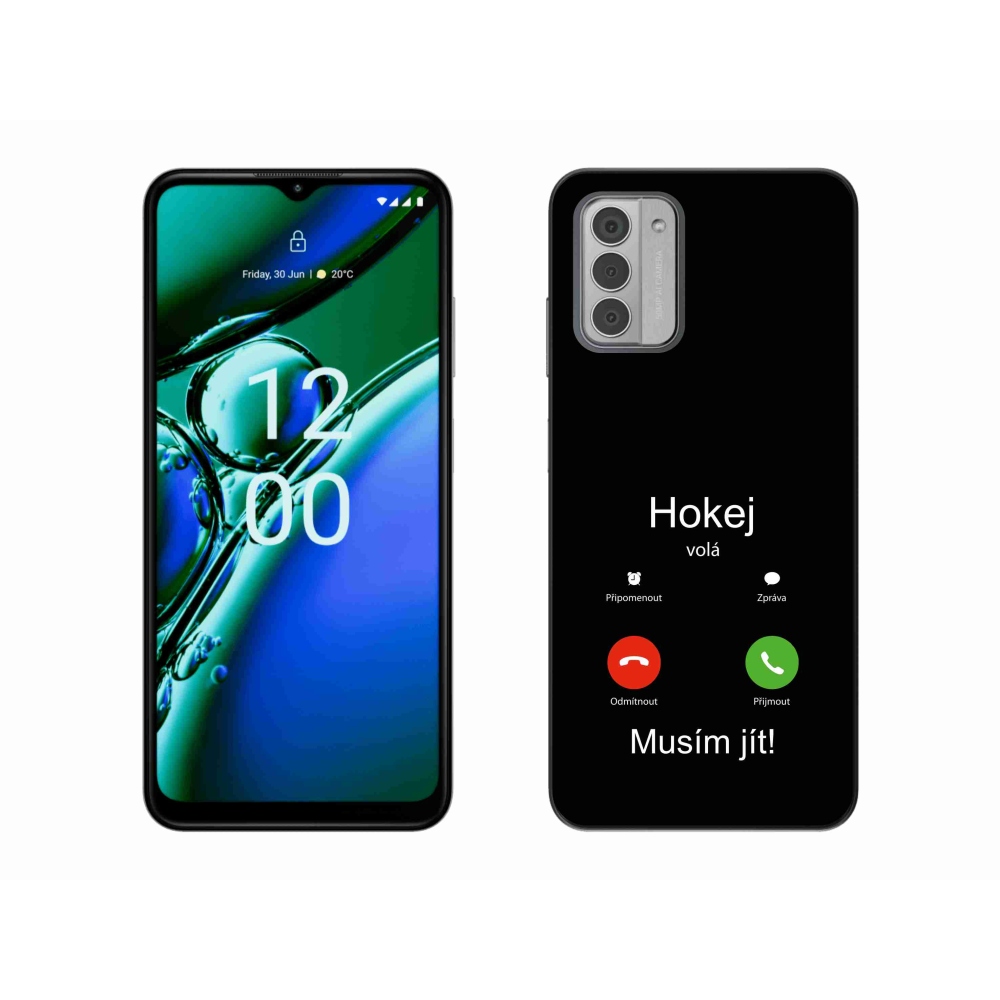 Gélový kryt mmCase na Nokia G42 - hokej volá čierne pozadie
