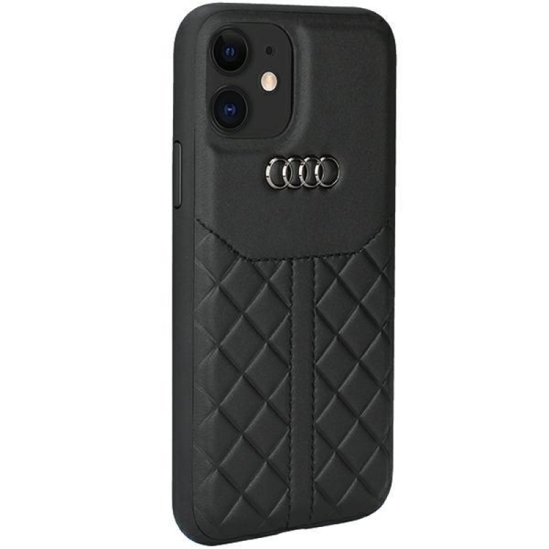 Audi Genuine Leather Zadný Kryt pre iPhone 11/XR Black
