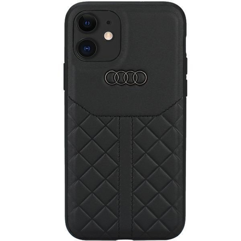 Audi Genuine Leather Zadný Kryt pre iPhone 11/XR Black