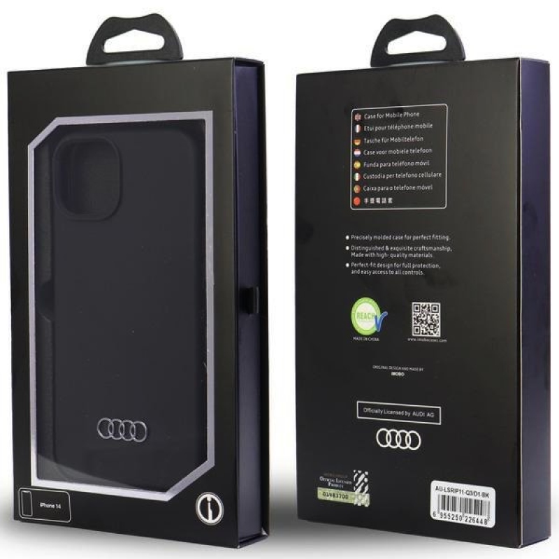 Audi Silicone Zadný Kryt pre iPhone 11/XR Black