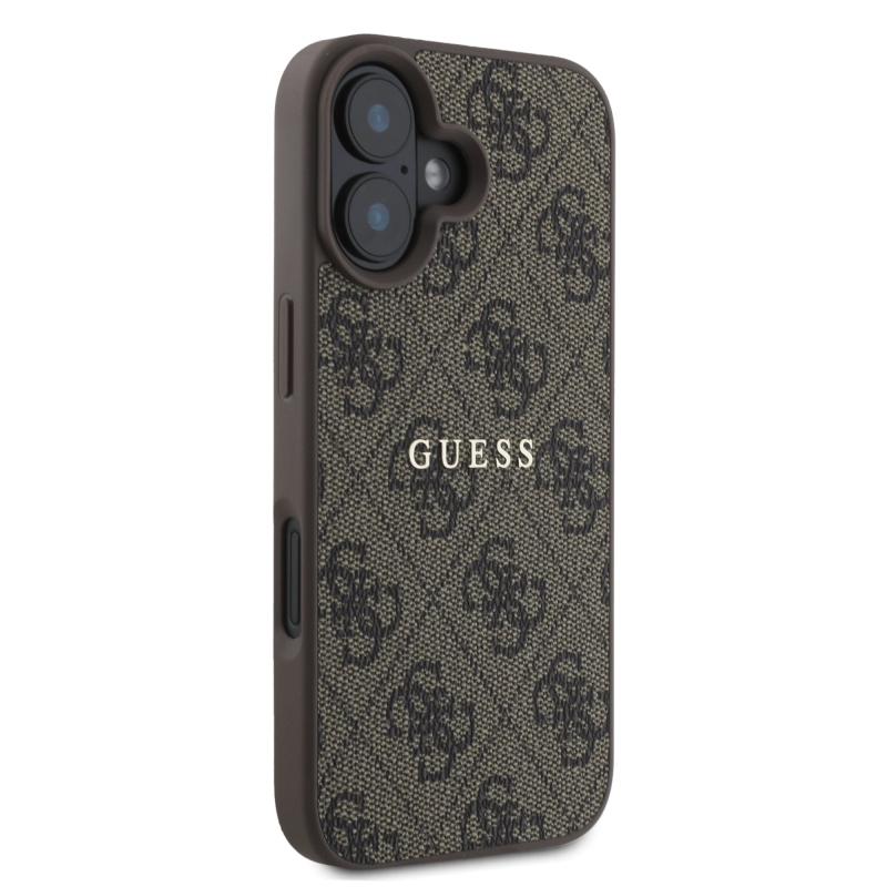 Guess PU 4G Classic Logo MagSafe zadný kryt pre iPhone 16 Plus Brown