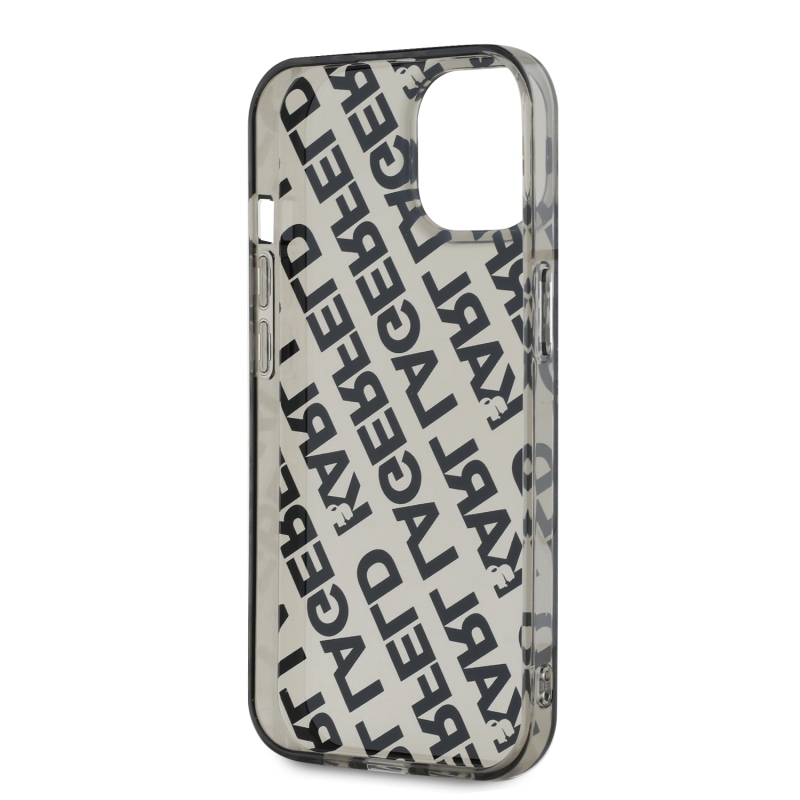 Karl Lagerfeld IML Electroplated Repeated Logo Zadný Kryt pre iPhone 15 Silver