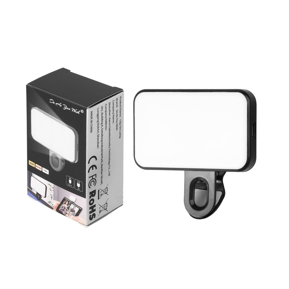 Mini LED svetlo na mobil s klipom 24 LED - čierne