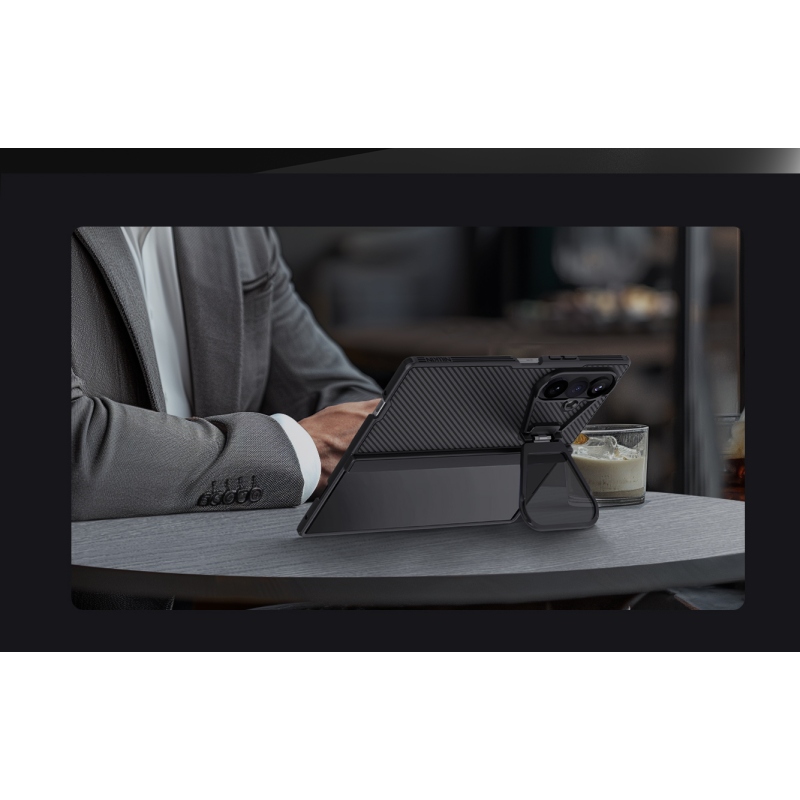 Nillkin CamShield Prop Magnetic (transparentný objektív) – zadný kryt pre Samsung Galaxy Z Fold 8 Ultra Black