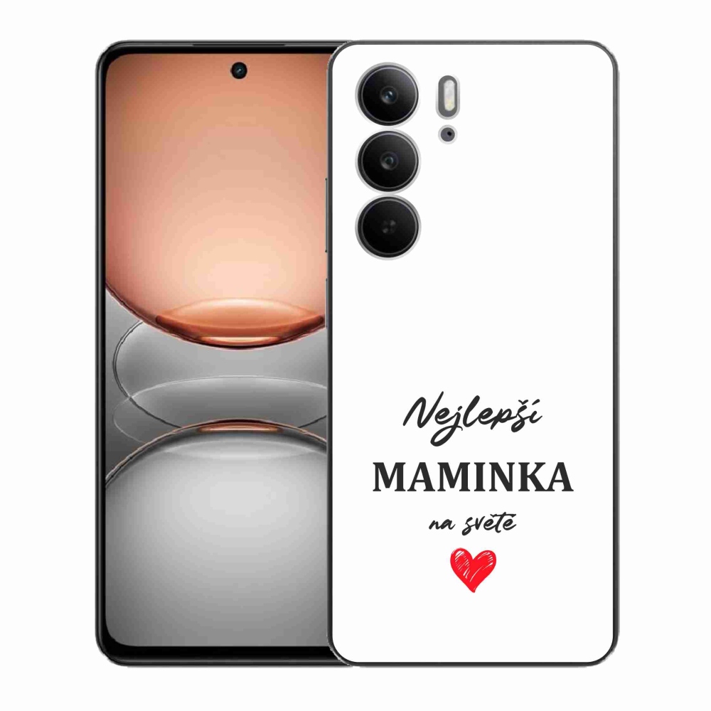 Gélový kryt mmCase na Realme C75 - najlepšia mamička 1 biele pozadie