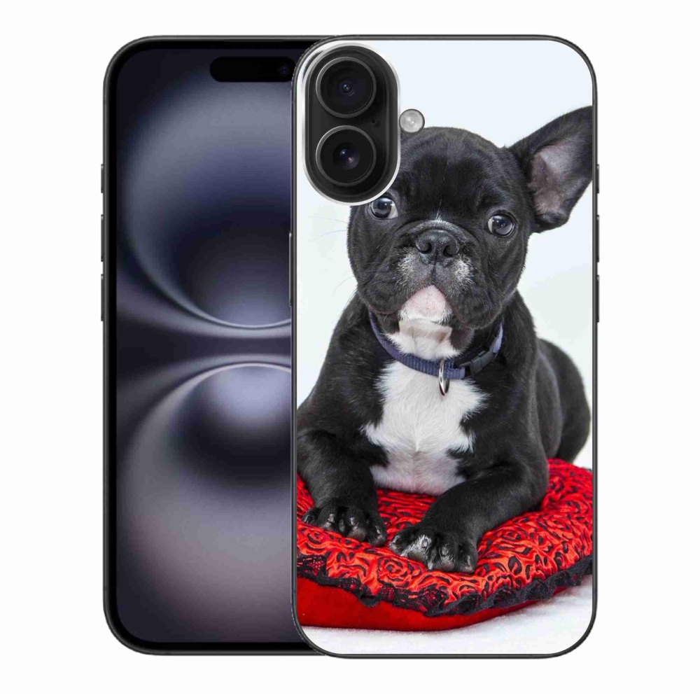 Gélový obal mmCase na iPhone 16 Plus - buldog