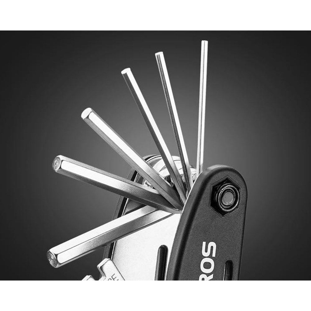 Kompaktné cyklistické náradie 16 v 1 na rýchle opravy bicykla