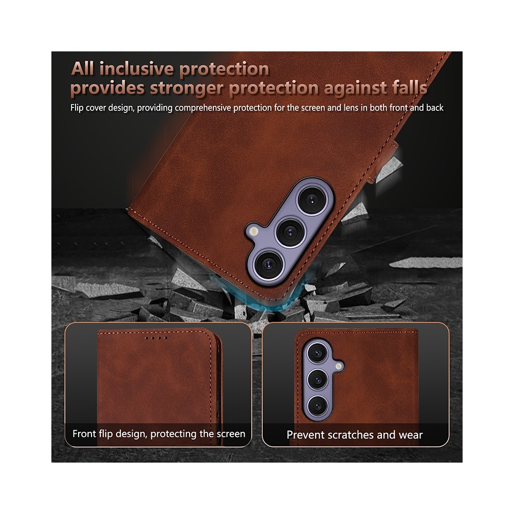 AZNS knižkové púzdro na Samsung Galaxy A57 5G - hnedé