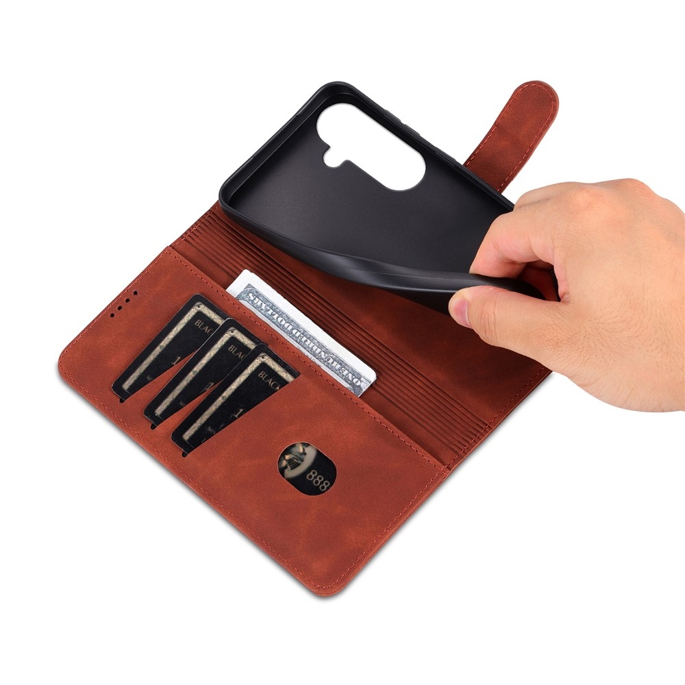 AZNS knižkové púzdro na Samsung Galaxy A57 5G - hnedé