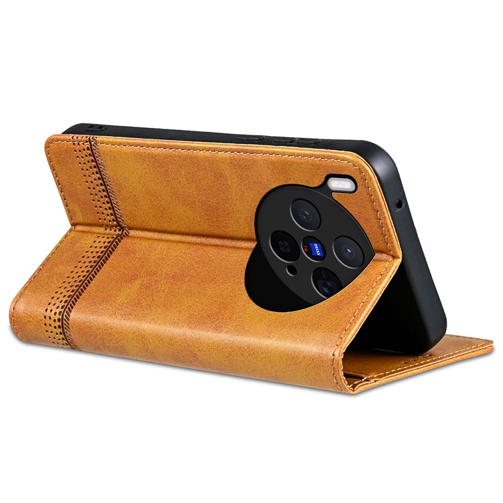 AZNS knižkové puzdro na Vivo X300 5G - svetlohnedé