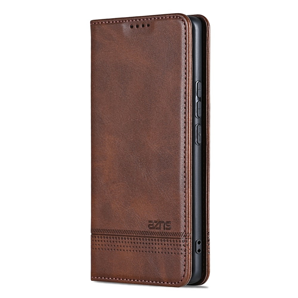 AZNS knižkové puzdro na Vivo X300 5G - tmavohnedé