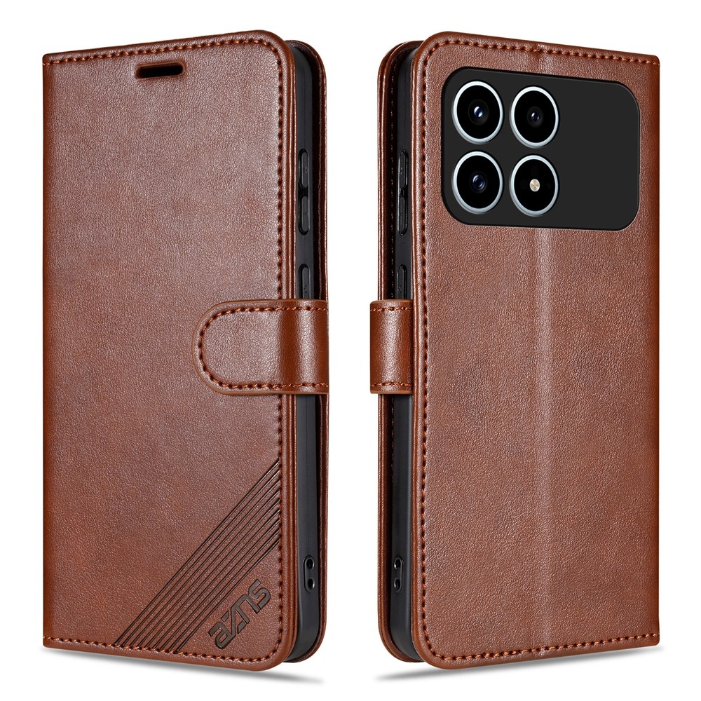 AZNS knižkové púzdro na Xiaomi Poco F8 Pro 5G - hnedé