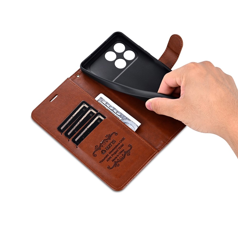 AZNS knižkové púzdro na Xiaomi Poco F8 Pro 5G - hnedé