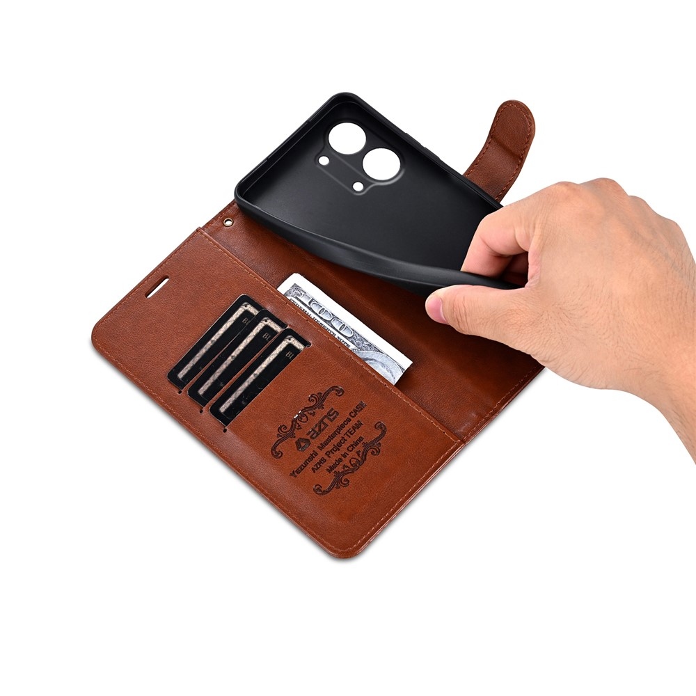 AZNS knižkové púzdro na Xiaomi Poco X8 Pro Max 5G - hnedé