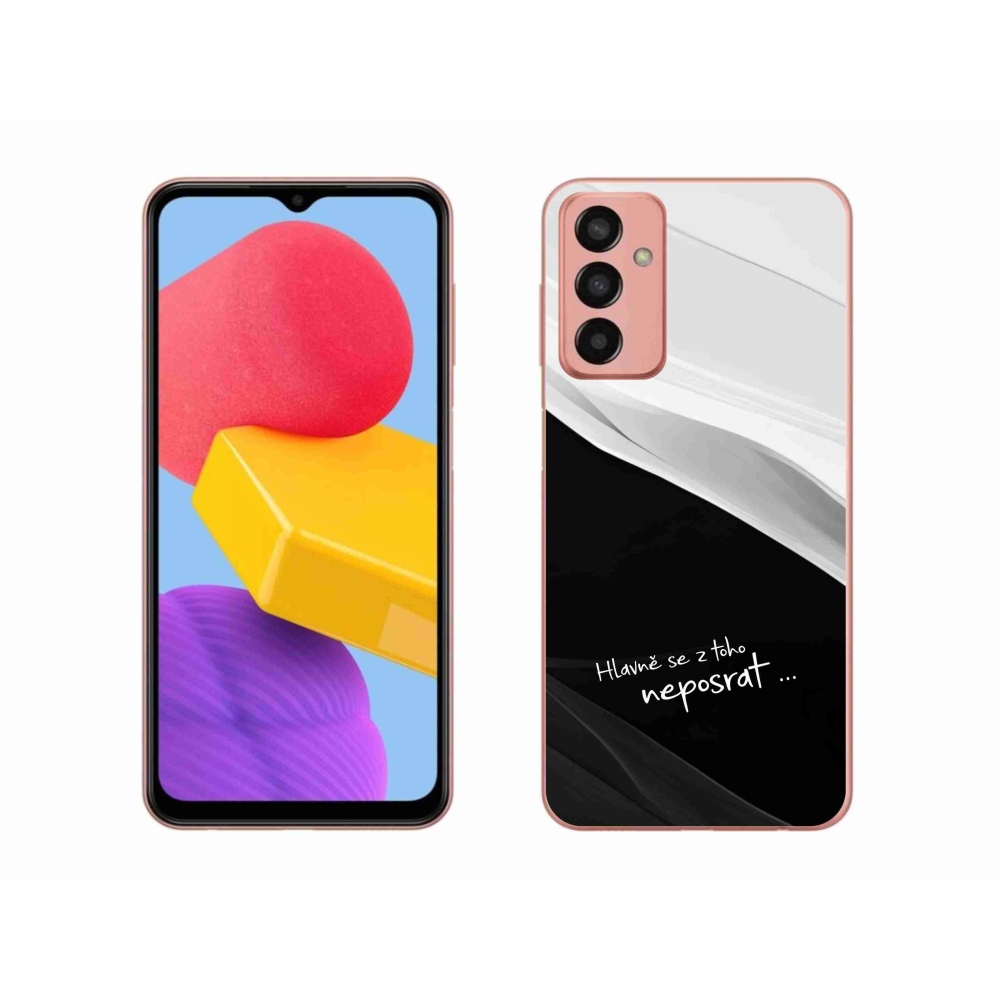 Gélový kryt mmCase na Samsung Galaxy M13 - vtipný text 13 čiernobiele pozadie